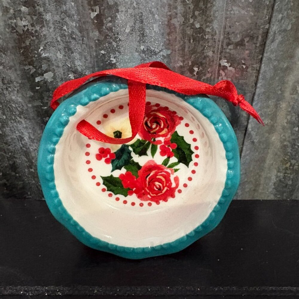 The Pioneer Woman Christmas Tree Bowl Pie Server Trinket Dish Set - Picture 3 of 4